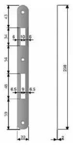incontro-patent-grande.jpg Incontro serratura D90 AGB tondo senza aletta