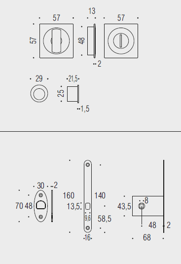 Maniglia ID311LK scheda colombo