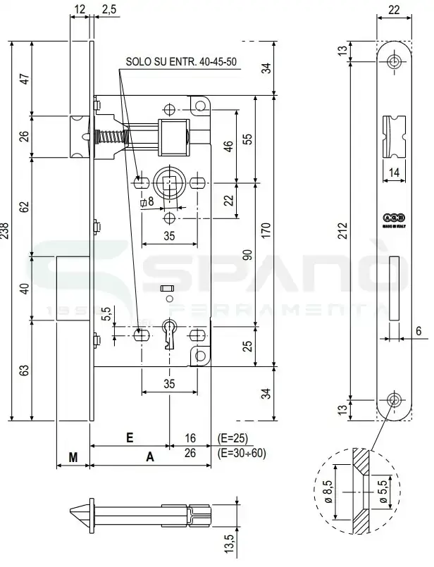 Serratura patent D90 AGB - Tecnic