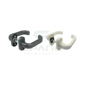 Maniglia in resina con molla per porte in metallo