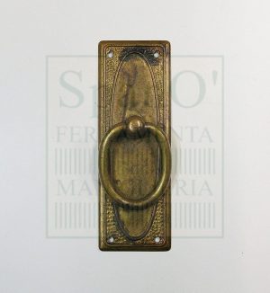 Maniglia con anello 12232 Ottone Antico