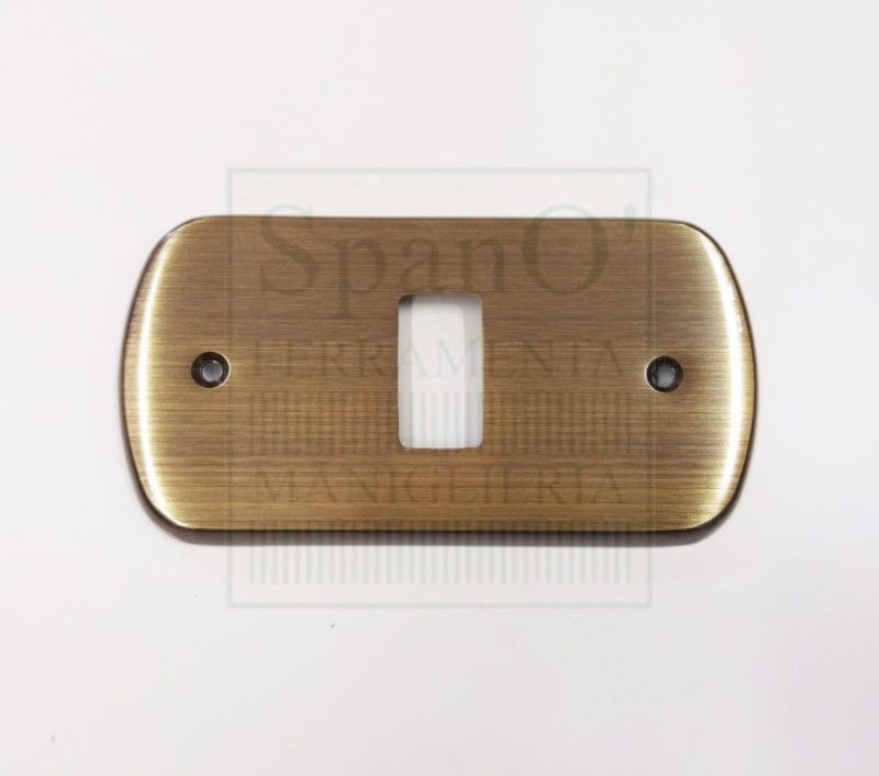 Copri interruttore Aurora bronzo graffiato verniciato