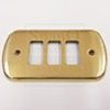 Copri interruttore Aurora 3 tasti ottone lucido verniciato