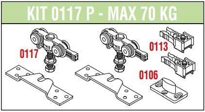 Kit Binario Per Porta Scorrevole Invisibile – Alluminio 80-180 Cm, Carico 80 Kg, Per Interno/esterno, Montaggio A Filo