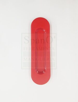 Maniglia ad incasso ovale per scorrevoli rosso