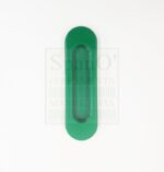 Maniglia ad incasso ovale per scorrevoli verde