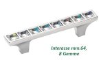 Maniglia Swarovski Nikel Lucido int.64