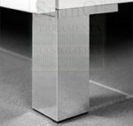 Piedi per mobili design Alumix ABS H.100 Cromo Lucido