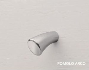 Pomello Arco cromo satinato