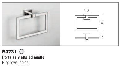Porta salvietta ad anello basic q scheda Colombo - Ferramenta Spanò