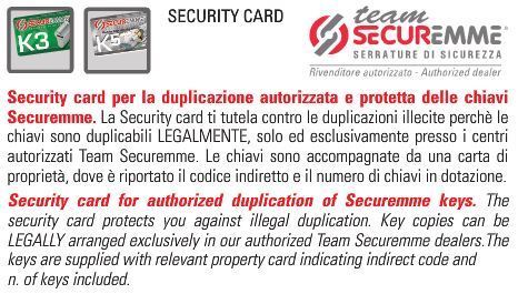 Security Card Securemme