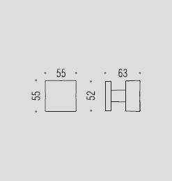 Pomolo square lc25 scheda tecnica colombo design